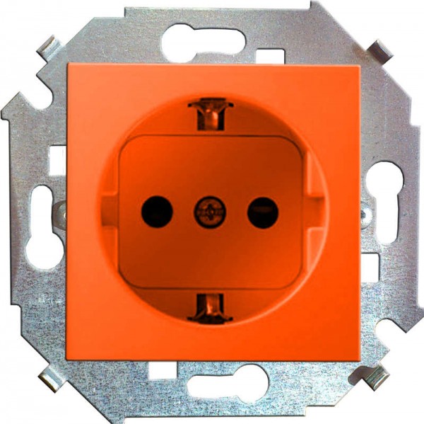  Механизм розетки 1-м СП Simon15 с заземл. красн. Simon 1591432-037 