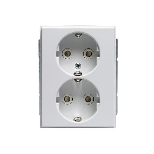  Розетка Double Schuko Impressivo 16А 230В бел. ABB 2TKA00000431 