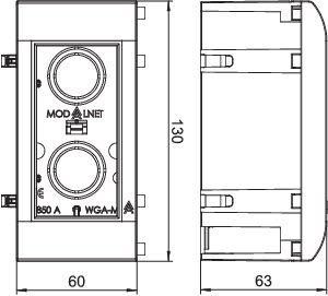  Коробка монтажная одномодульная Modul 45 WG-MK RW OBO 6109905 