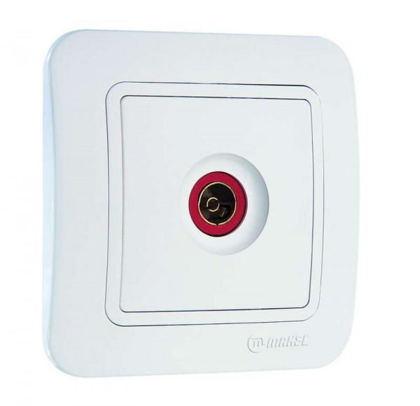  Розетка TV СП Lillium бел./бел. 16А IP20 Makel 70007 