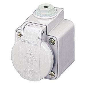  Розетка наружн. уст. Schuko 16А 2P+E IP44 сер. Mennekes 10081 