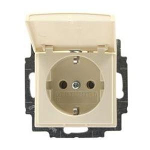  Механизм розетки 1-м Basic с крышкой сл. кость ABB 2CKA002018A0351 