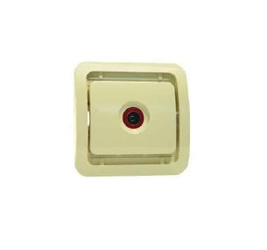  Розетка TV 1-м СП Mimoza без вст. крем 32007 