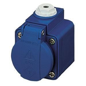  Розетка наружн. уст. Schuko 16А 2P+E IP44 син. Mennekes 10082 