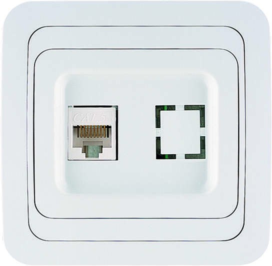 Розетка компьютерная 1-м СП Mimoza 16А IP20 бел./бел. Makel 12035 