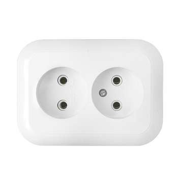  Розетка 2-м СП 16А IP20 без заземл. бел. БЕЛТИЗ РС16-237 