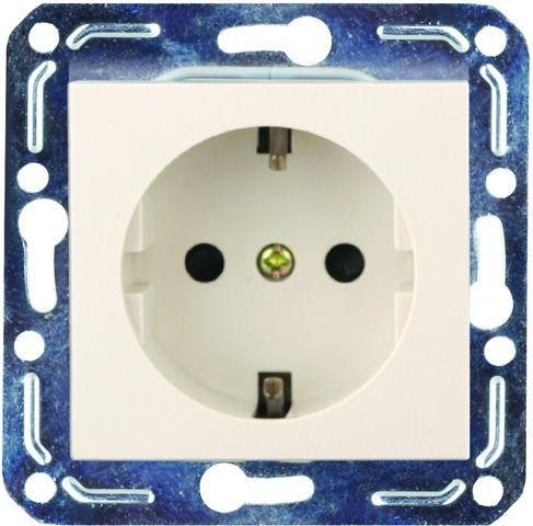  Механизм розетки 1-м V01-12-R14-М с заземл. крем. Volsten 8999 
