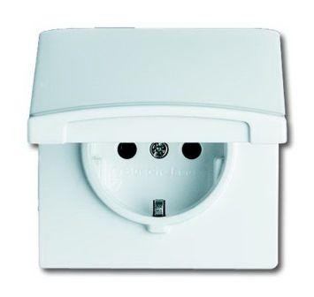  Розетка Schuko Allwetter44 16А 250В 20 EUGK-34-101-500 с защ. крышкой (уплот. кольцо в комплекте) IP44 альп. бел. ABB 2CKA002064A0310 