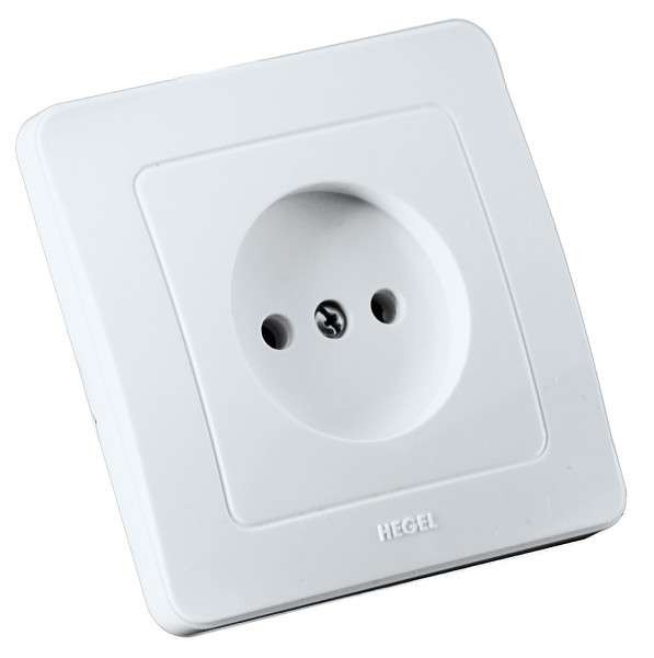  Розетка 1-м СП Мастер 16А 250В защ. шторки IP20 бел. HEGEL РС16-302 