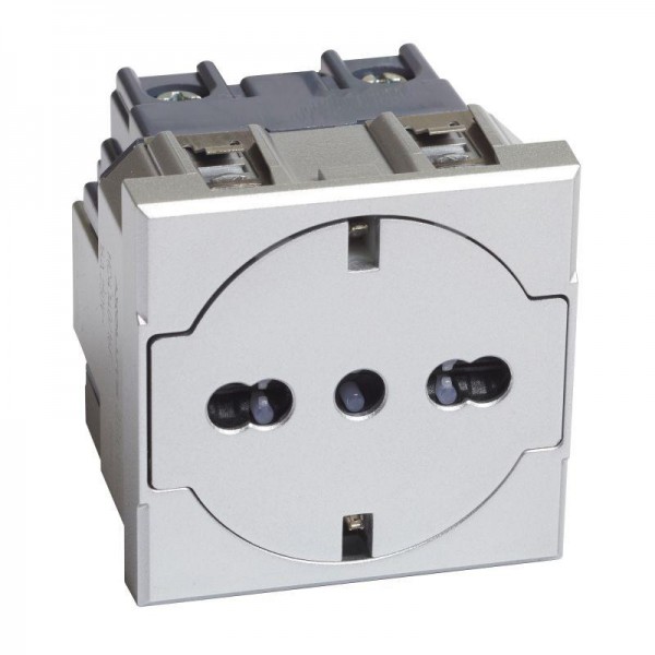  Розетка 2К+З 16А 250В алюм. Leg BTC HC4140/16F 