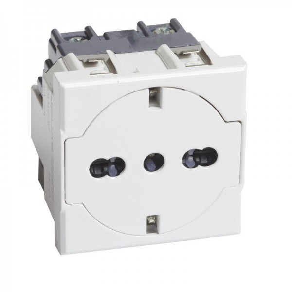  Розетка 2К+З 16А 250В бел. Leg BTC HD4140/16F 