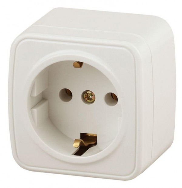  Розетка ОП Polo 2P+E Schuko 3-202-02 16А-250В IP20 сл. кость Intro Б0036127 