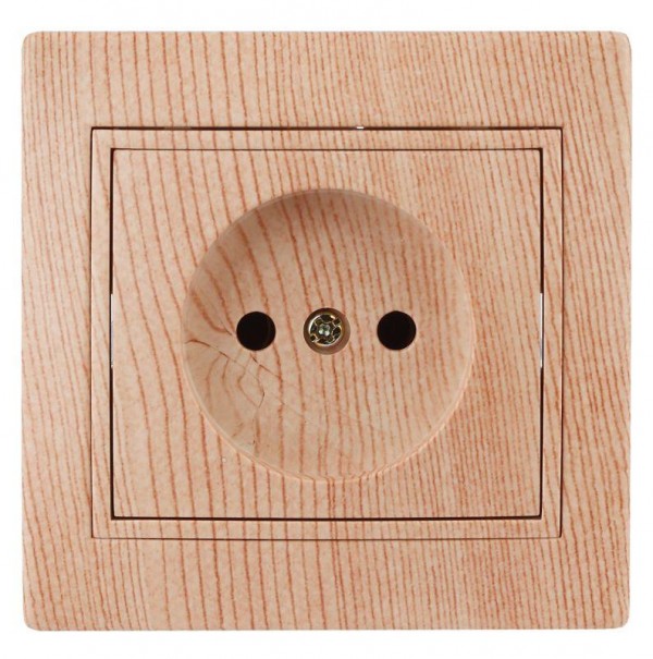  Розетка СП Plano 2P 1-201-11 16А-250В IP20 сосна Intro Б0030057 