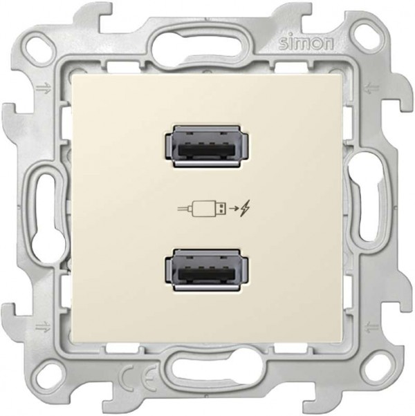  Механизм зарядного устройства розетка 2хUSB Simon24 сл. кость 2411096-031 