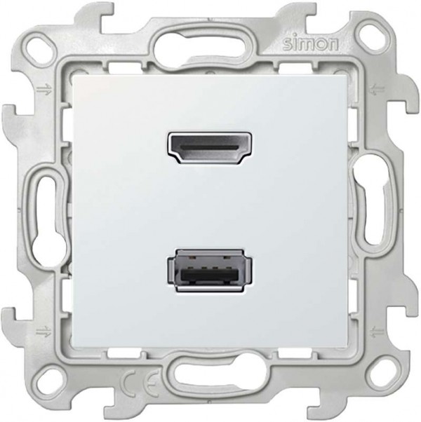  Механизм коннектора HDMI+USB 2.0 Simon24 бел. 2411095-030 