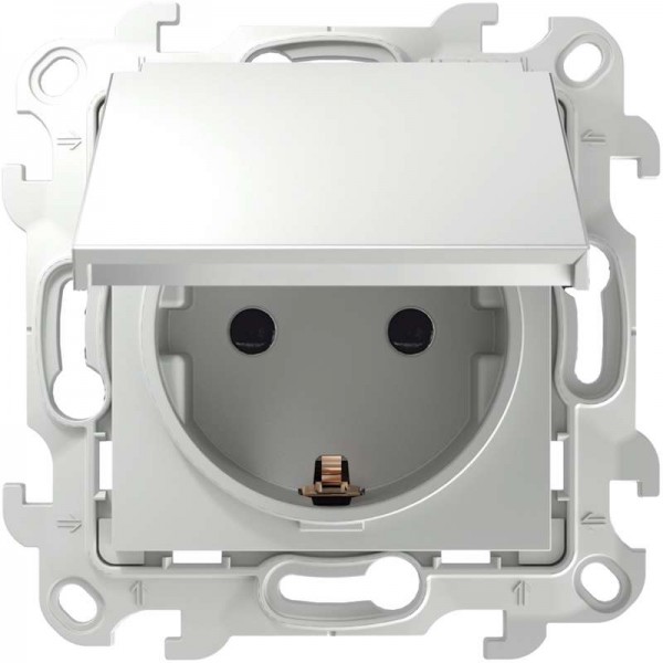  Механизм розетки 2К+З Schuko IP44 Simon24 бел. 2450448-030 