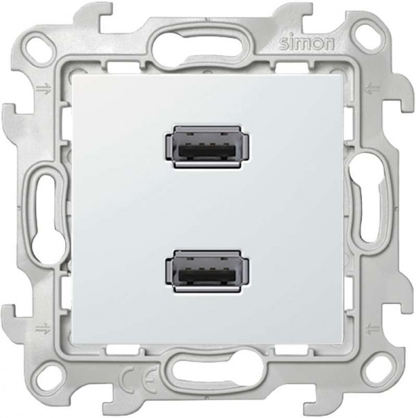  Механизм коннектора 2хUSB Simon24 бел. 2411090-030 