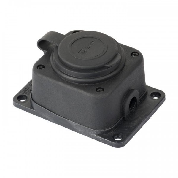  Розетка настенная PROxima 16А IP44 230В 2P+PE с защ. крышкой каучук EKF RPS-014-16-230-44-r 