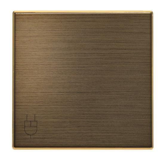  Накладка для розетки SCHUKO с крышкой SKY античная латунь ABB 2CLA858810A1201 