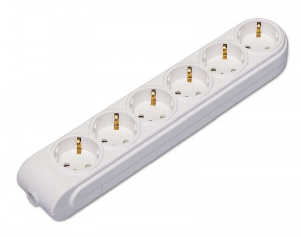  Колодка удлинителя 6-м с заземл. защ. шторки Makel N6210000 
