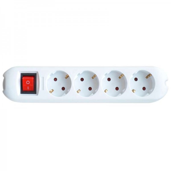  Колодка удлинителя 4GS-SMART 4-м с выкл. 5440 16А с заземл. IN HOME 4690612010496 