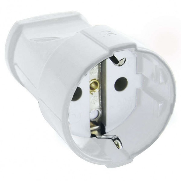  Розетка кабельная с заземл. 16А 250В ABS-пластик бел. REV 24207 9 