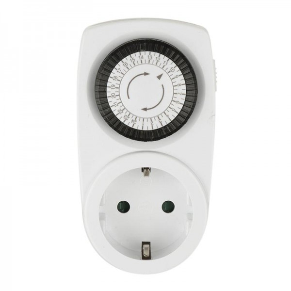  Таймер механический UST-M10 WHITE с розеткой 220В 12/24ч 3500Вт Uniel UL-00003765 