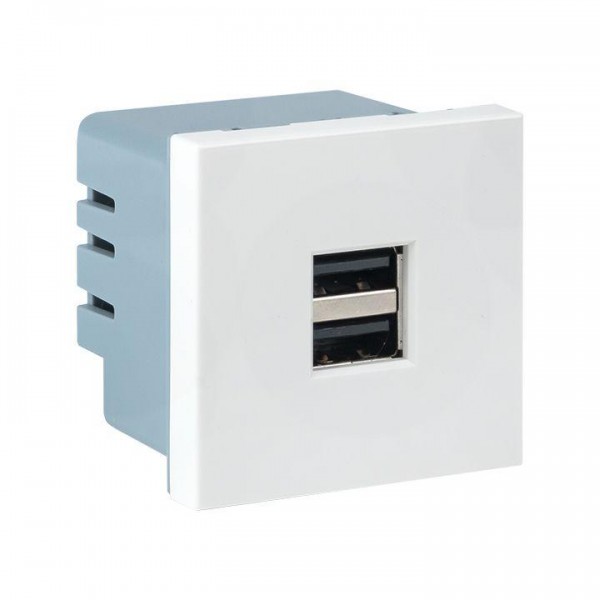  Розетка USB сила тока 2.1А (2 гнезда) без индикатора EKF E2MR2-20USB-10 
