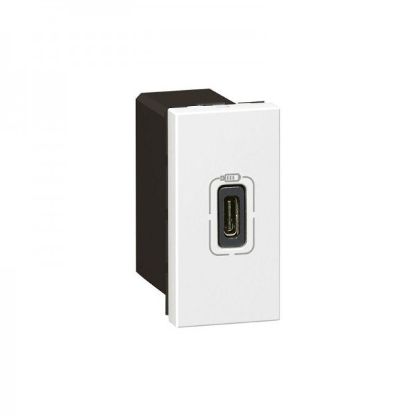  Розетка 1мод. USB-C Mosaic для зарядки бел. Leg 077589 