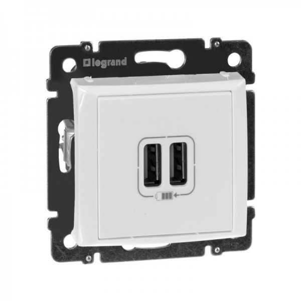  Розетка USB 2-м СП Valena бел. Leg 770470 