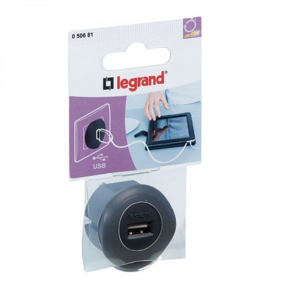  Устройство USB для зарядки 1.5А черн. Leg 050681 