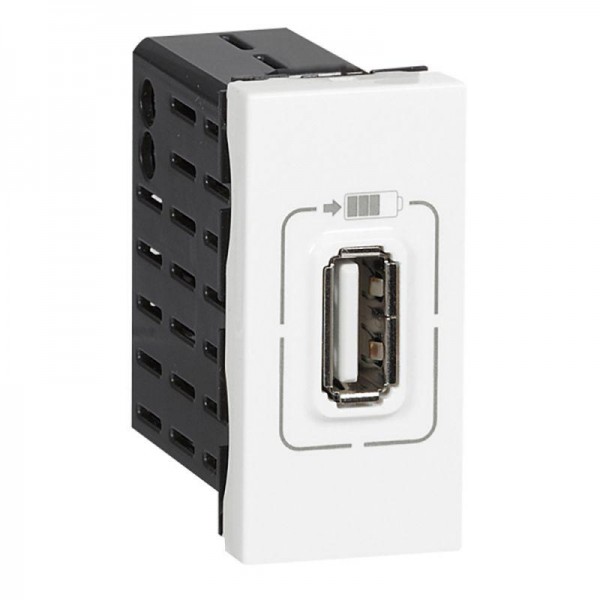  Розетка USB Mosaic 1мод. для зарядки бел. Leg 077591 