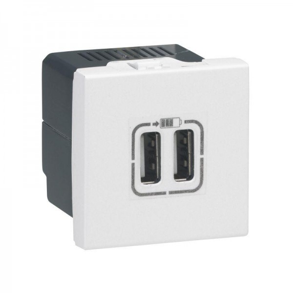  Розетка USB Mosaic 2мод. для зарядки бел. Leg 077594 