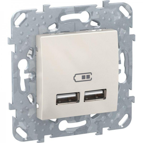  Устройство зарядное Unica 2 USB 2.1А беж. SchE MGU5.418.25ZD 