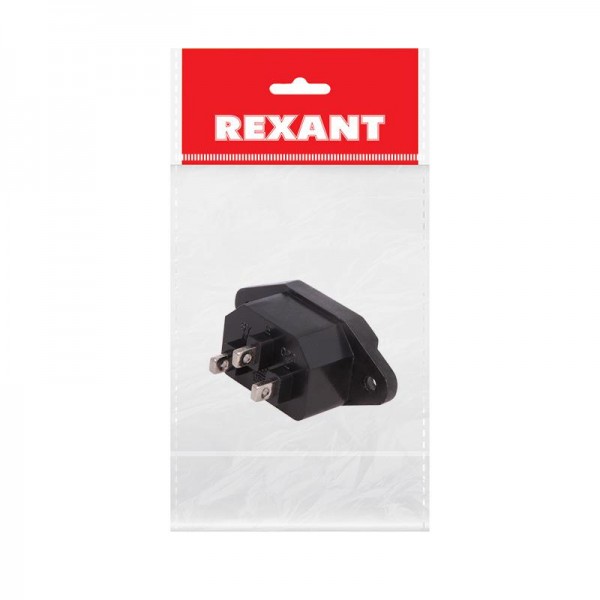  Гнездо сетевое на корпус (пакет БОПП) Rexant 11-0001-9 
