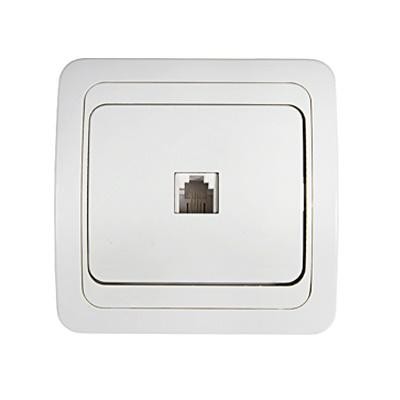  Розетка компьютерная одинарная RJ-45 CLASSICO 2131 бел. IN HOME 4690612034263 