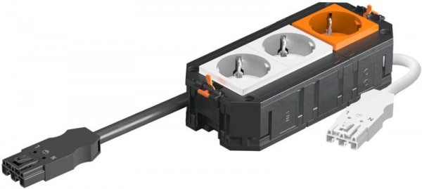  Рамка 3-м с розетками 2 бел. 1 оранж. 250 V 16 A 2P+E штекер WINSTA MIDI OBO 7404609 