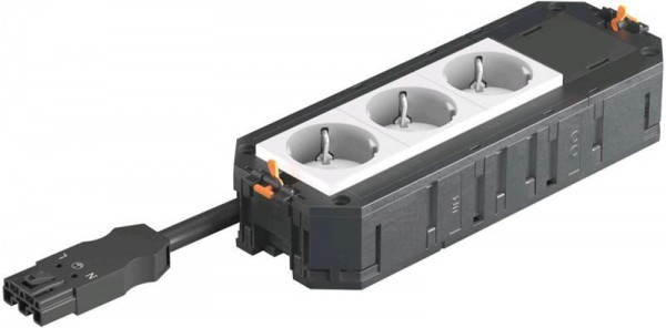  Рамка 4-м с розетками 3 бел. 1 заглушка 45х45 250 V 16 A 2P+E штекер WINSTA MIDI OBO 7404618 