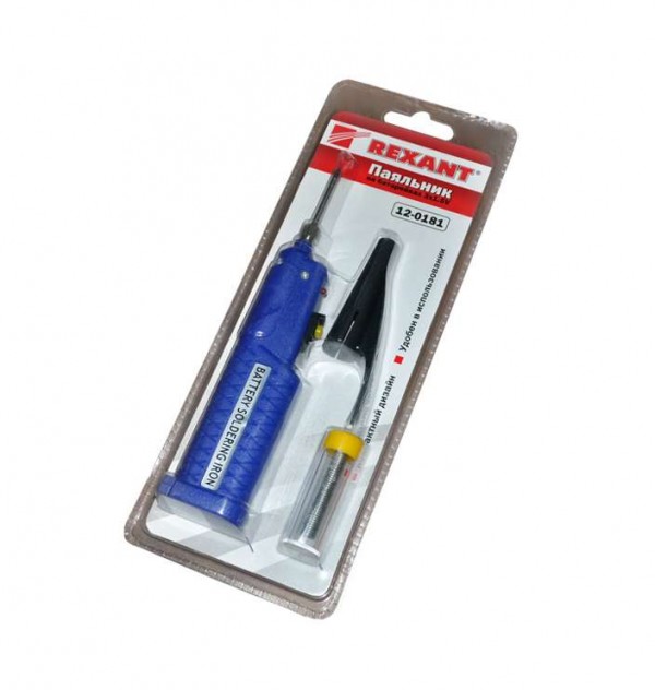  Паяльник мини (питание 3 батарейки AA) 4.5В/8Вт Rexant 12-0181 