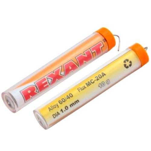  Припой с канифолью 10гр. d1.0мм Rexant 09-3101 